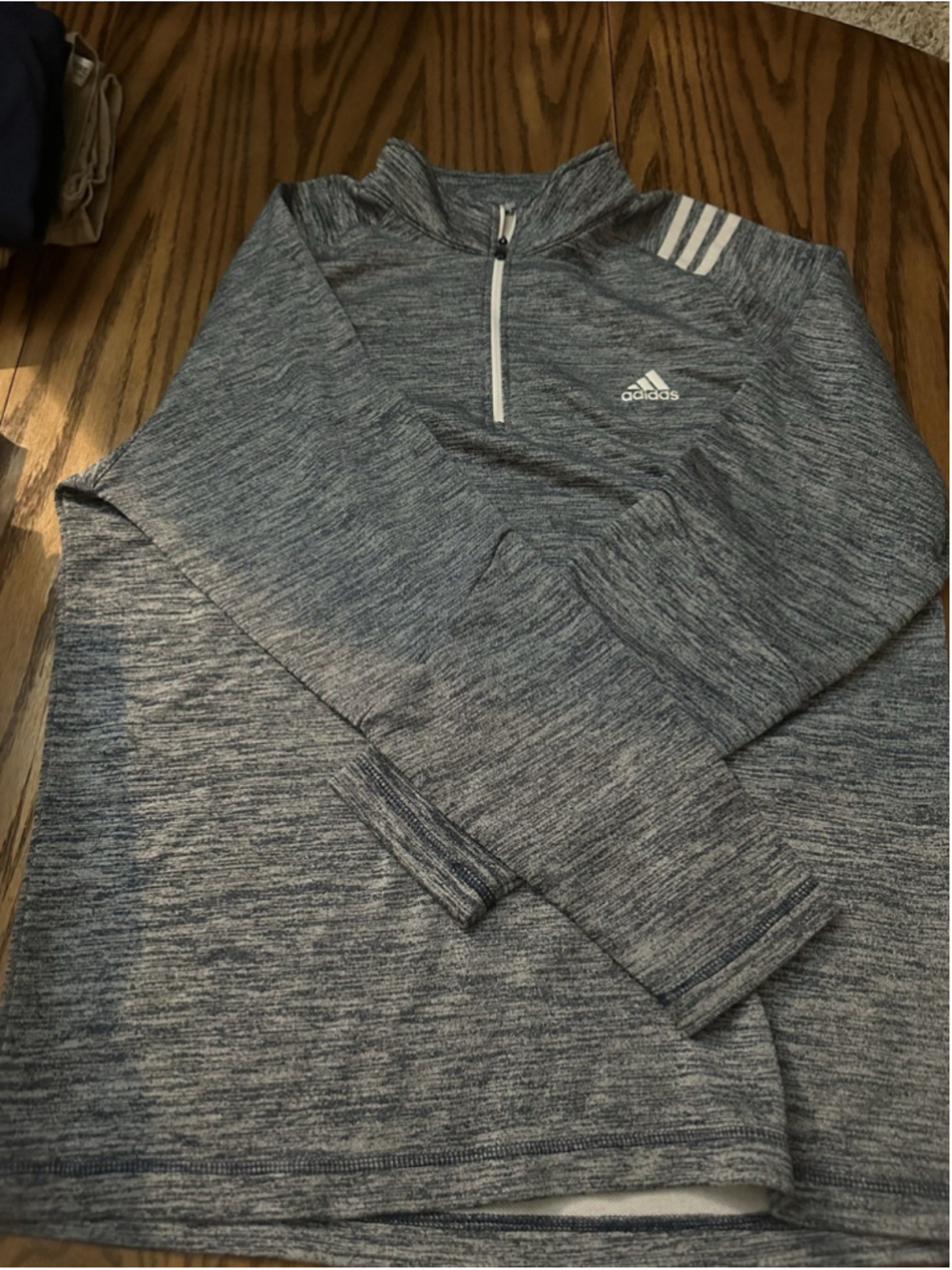 adidas Golf XL Gray 1/4 Zip Long Sleeve Mock Neck Men's Polo Shirt